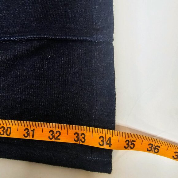 LILLY'S KLOSET KNIT DENIM STRAPLESS JUMPSUIT SZ S FLARE LEG ZIP BACK NO CARE TAG - Picture 10 of 10